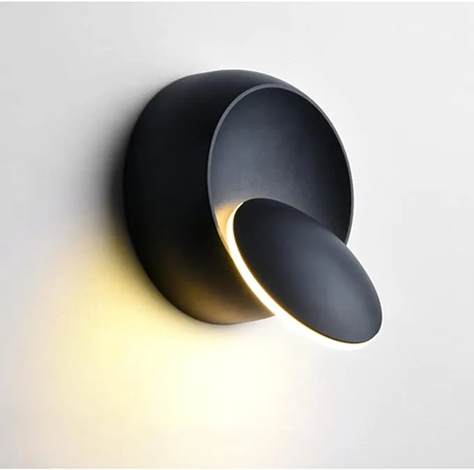 Modirnation Wall Light 'Eclipse', 360 Degree Rotatable Modern LED Lighting ...