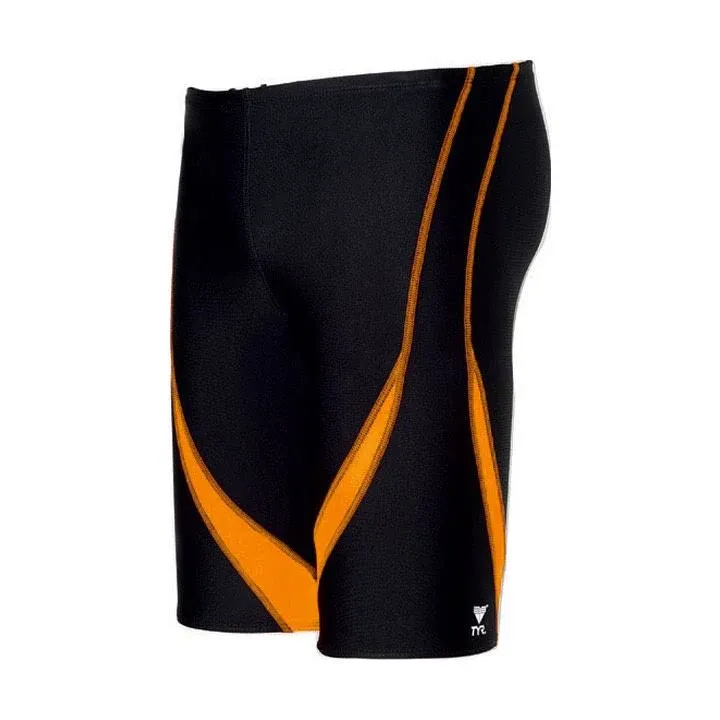 TYR Men's Alliance Splice Swim Jammer Black/Green / 32