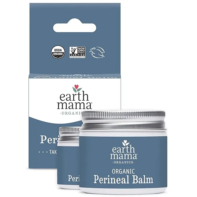 Earth Mama Organic Perineal Balm for Pregnancy and Postpartum, 2-Fluid Ounce 2-p