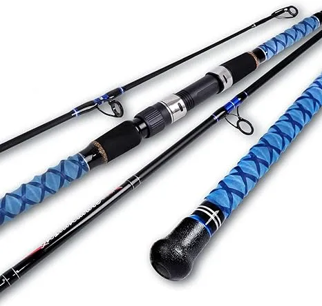 Fiblink Surf Spinning Fishing Rod Carbon Travel Surf Rod 2 Piece/3 Piece/4 Piece Spinning Fishing Rod 9'/10'/11'/12'/15'