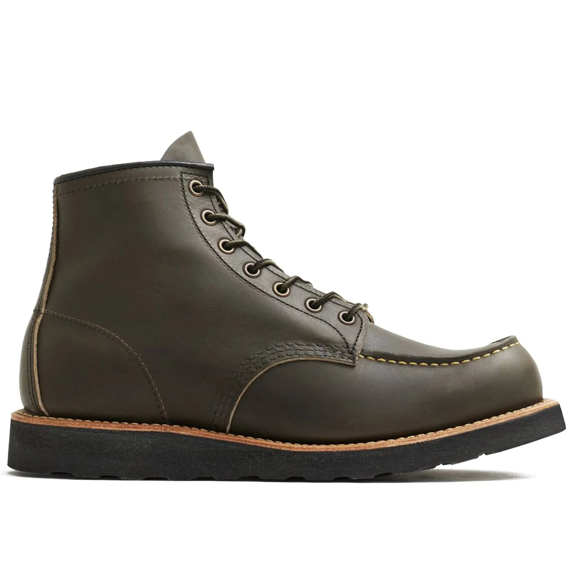 Red Wing Mens 6 Inch Classic Moc Toe Leather Boots