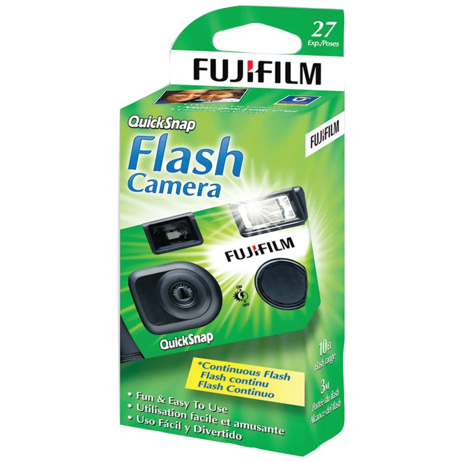 Fujifilm Quicksnap Disposable Film Camera, 35mm, Green