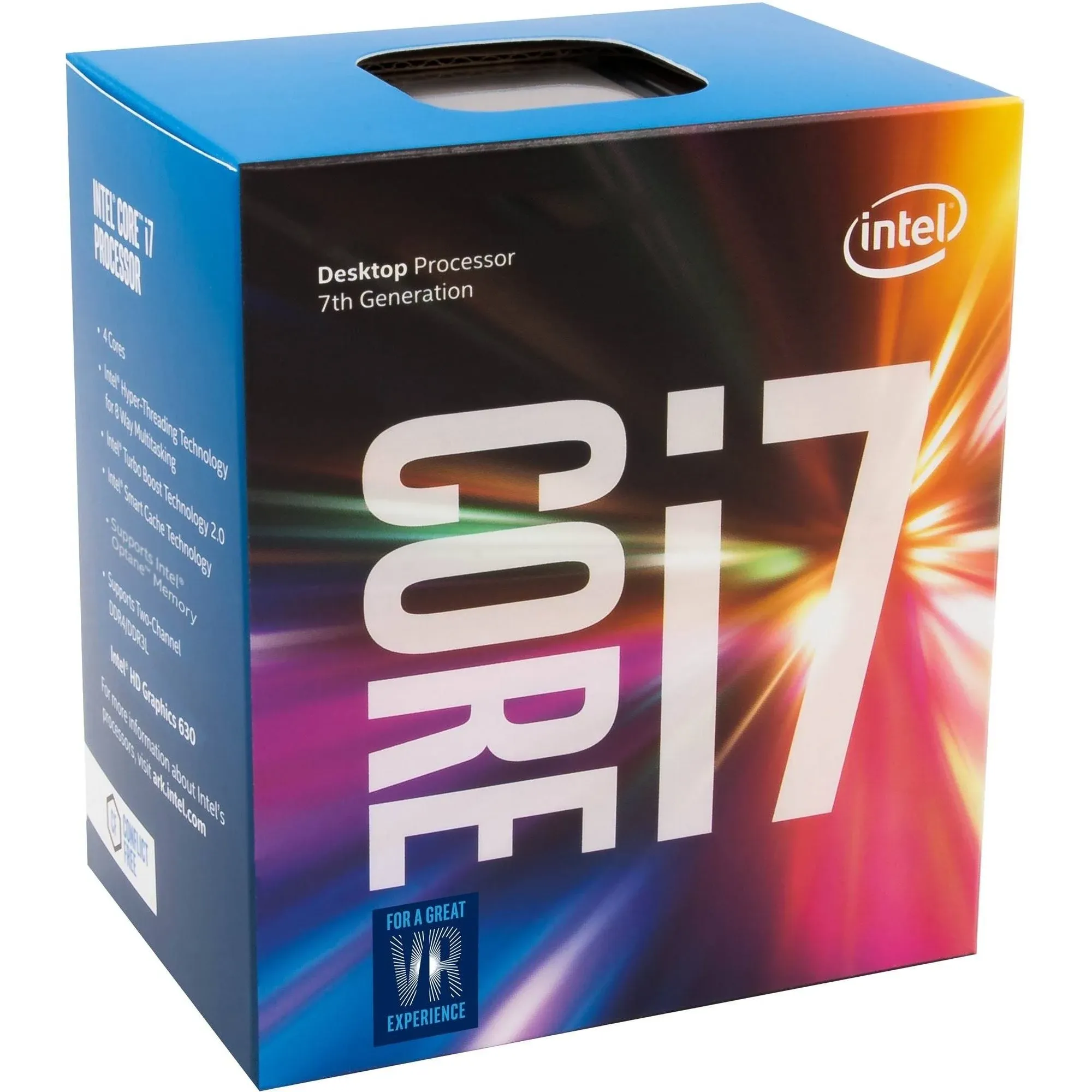 Intel Core i7-7700K Desktop Processor 4 Cores up to 4.5 GHz Unlocked LGA 1151 100/200 Series 91W