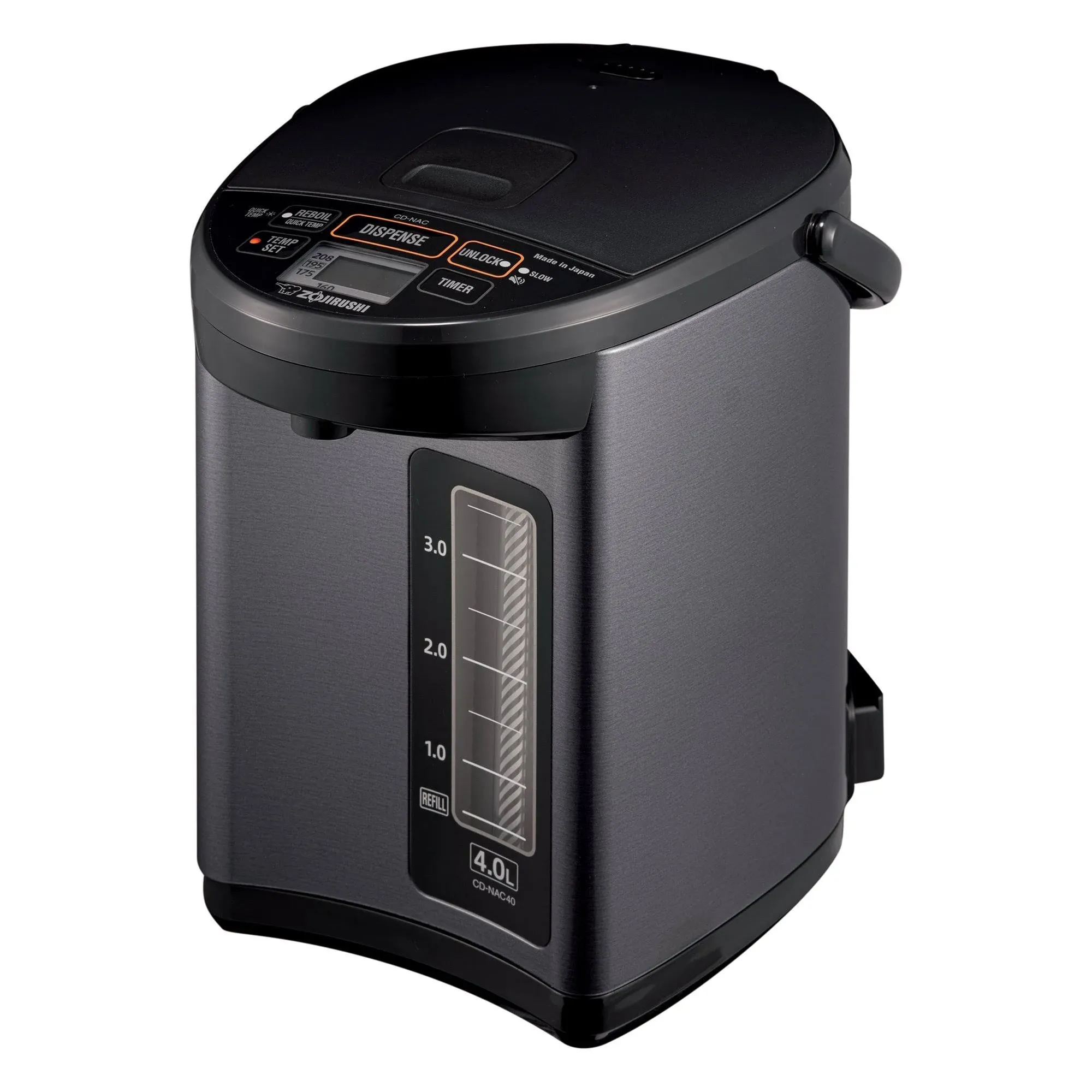 Micom Water Boiler & Warmer - Black - Size 4 L