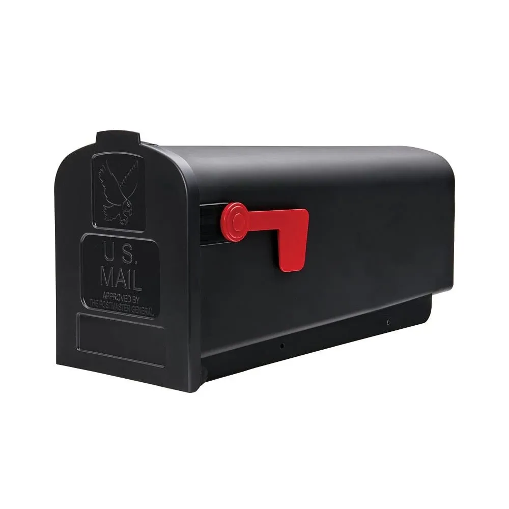 Parsons White, Medium, Plastic, Post Mount Mailbox