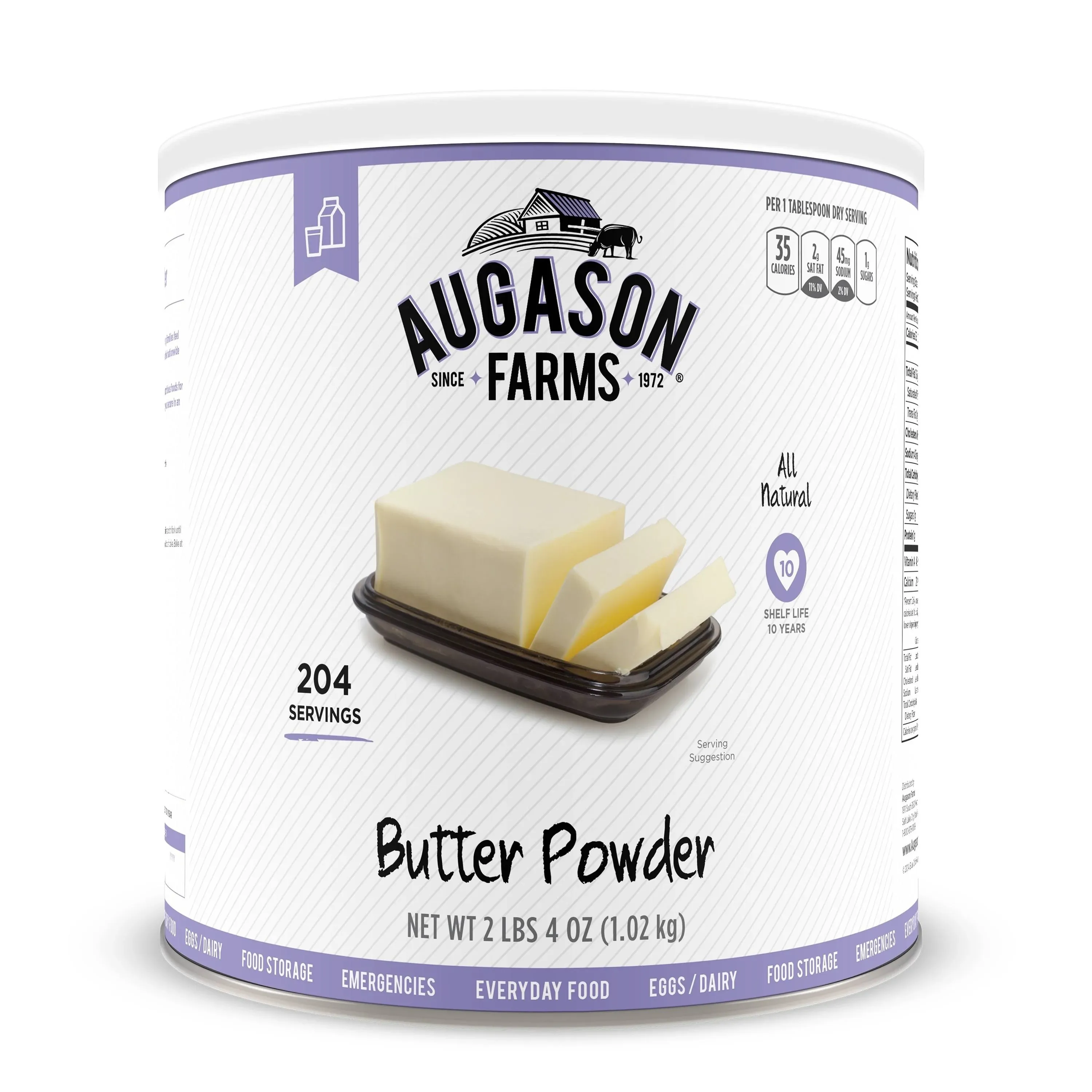 Augason Farms Butter Powder 2 lbs 4 oz No. 10 Can....(a16)