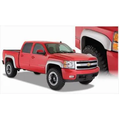 Bushwacker 07-14 Chevy Silverado 2500 HD Fleetside Extend-A-Fender Style Flares 4pc - Black Fits select: 2007 CHEVROLET SILVERADO  2011 CHEVROLET SILVERADO K1500 LT