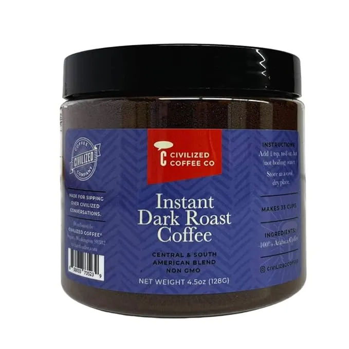 Instant Dark Roast Coffee (Central & South America) 4.5 oz