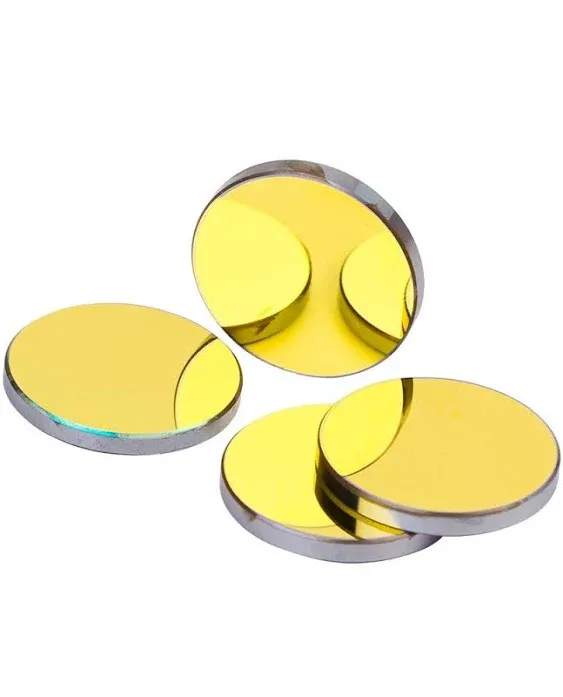 Cloudray Laser Mirror Si Reflective Lens CO2 Laser Lens Si Gold Plated Mirror 25mm Co2 Laser Mirror for CO2 Laser Engraving Cutting Machine, Dia 25mm 3PCS