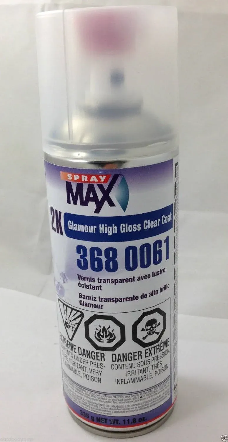 Spray Max 2K Glamour High Gloss Clear Coat, Aerosol, 11.8-Oz, Pt#3680061 by Paradise Paint and Supply