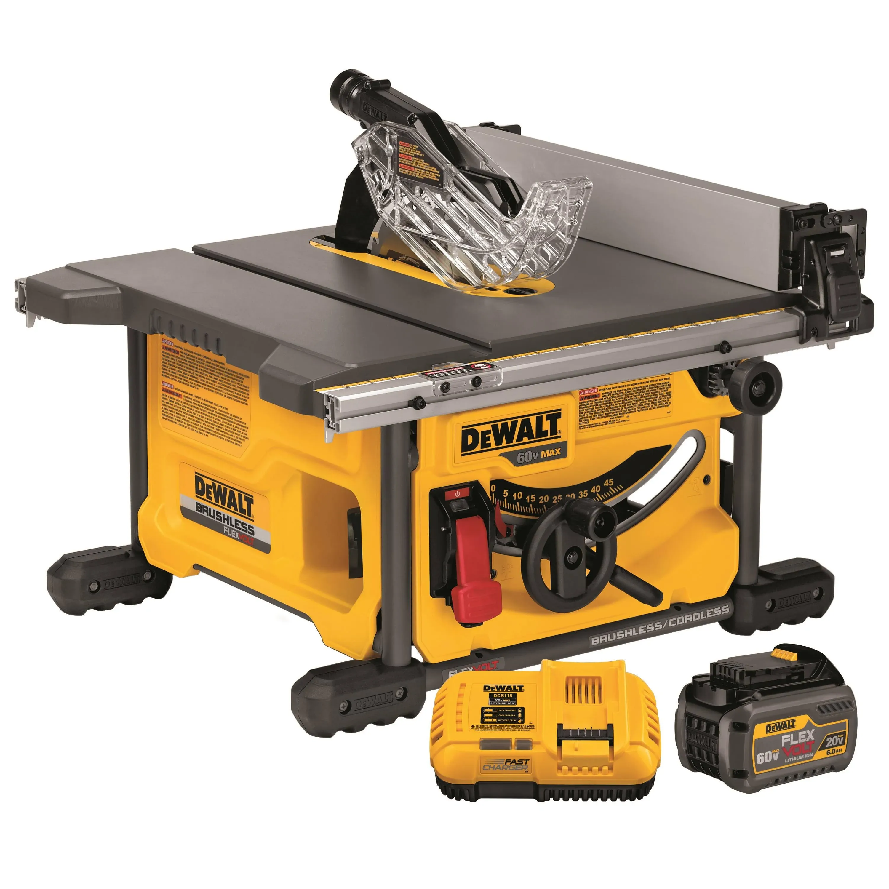 DeWalt DCS7485T1 FLEXVOLT 60V Max Table Saw Kit, 8-1/4"