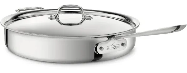 All Clad D3 Stainless Steel 6 Quart Saute Pan with Lid