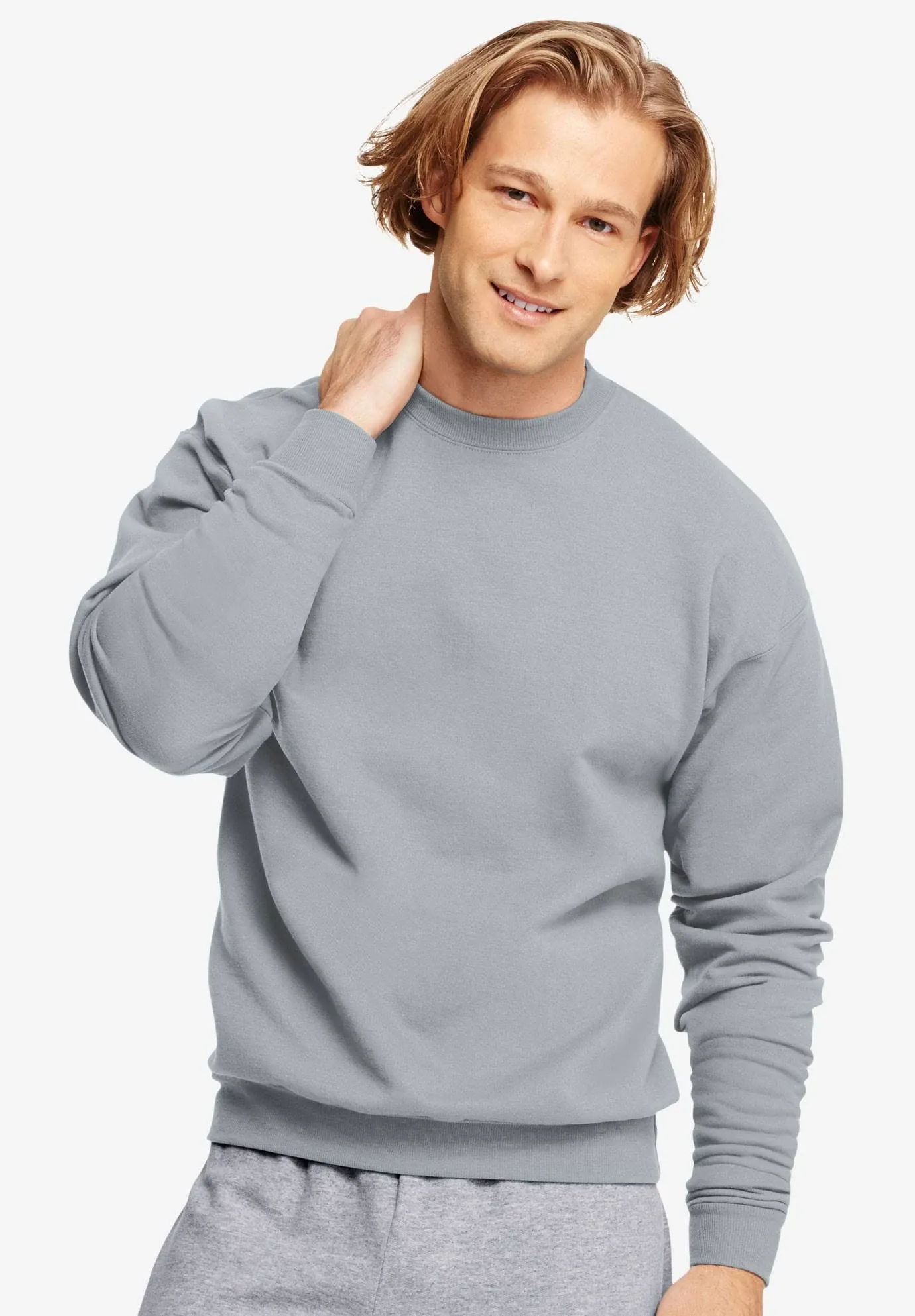 Hanes EcoSmart Crewneck Sweatshirt (Light Steel) 2XL