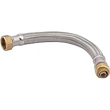 SharkBite 1/2 in. Push Fit X 3/4 in. D FIP 12 in. Stainless Steel Water Heater Supply Connector