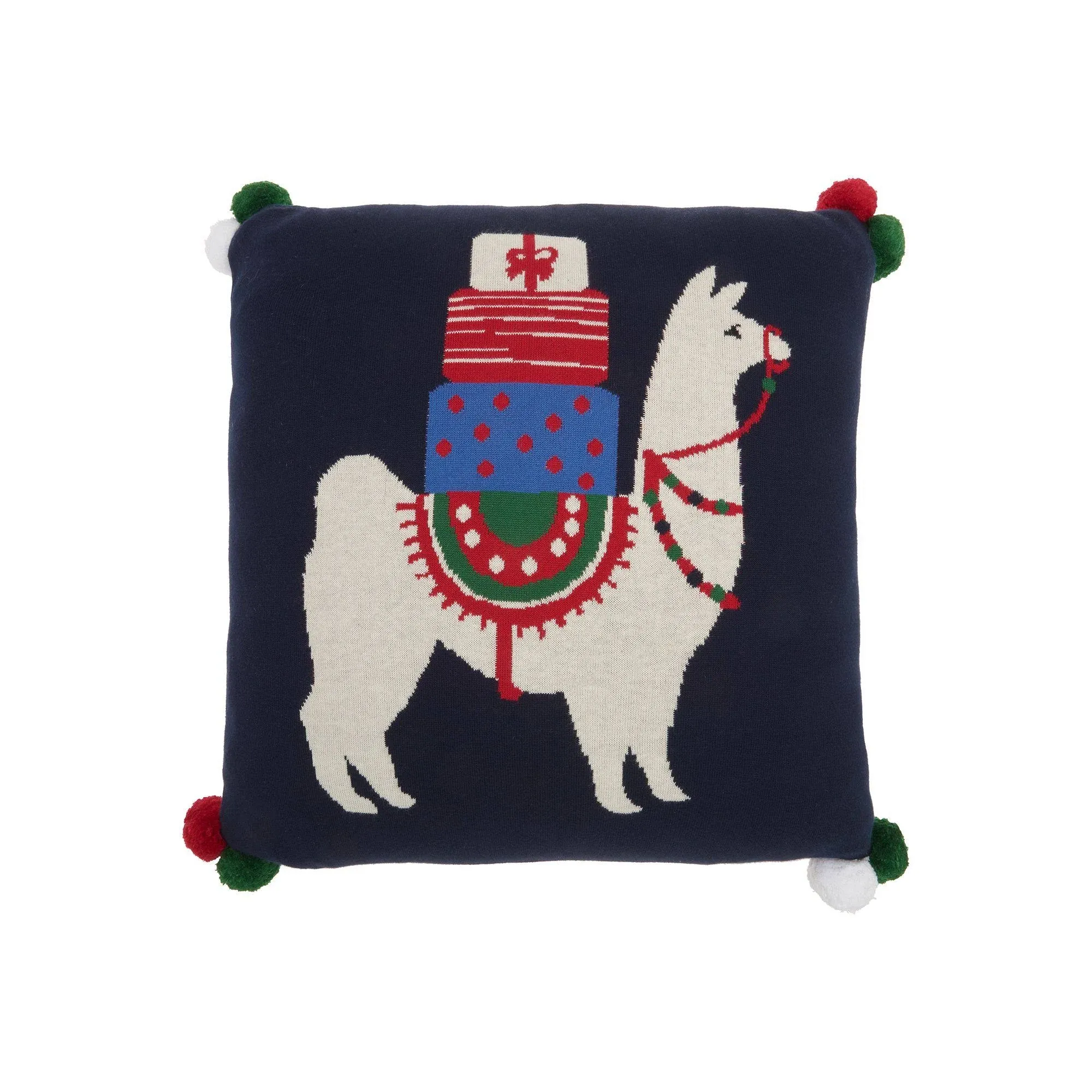 Mina Victory Holiday Llama Throw Pillow