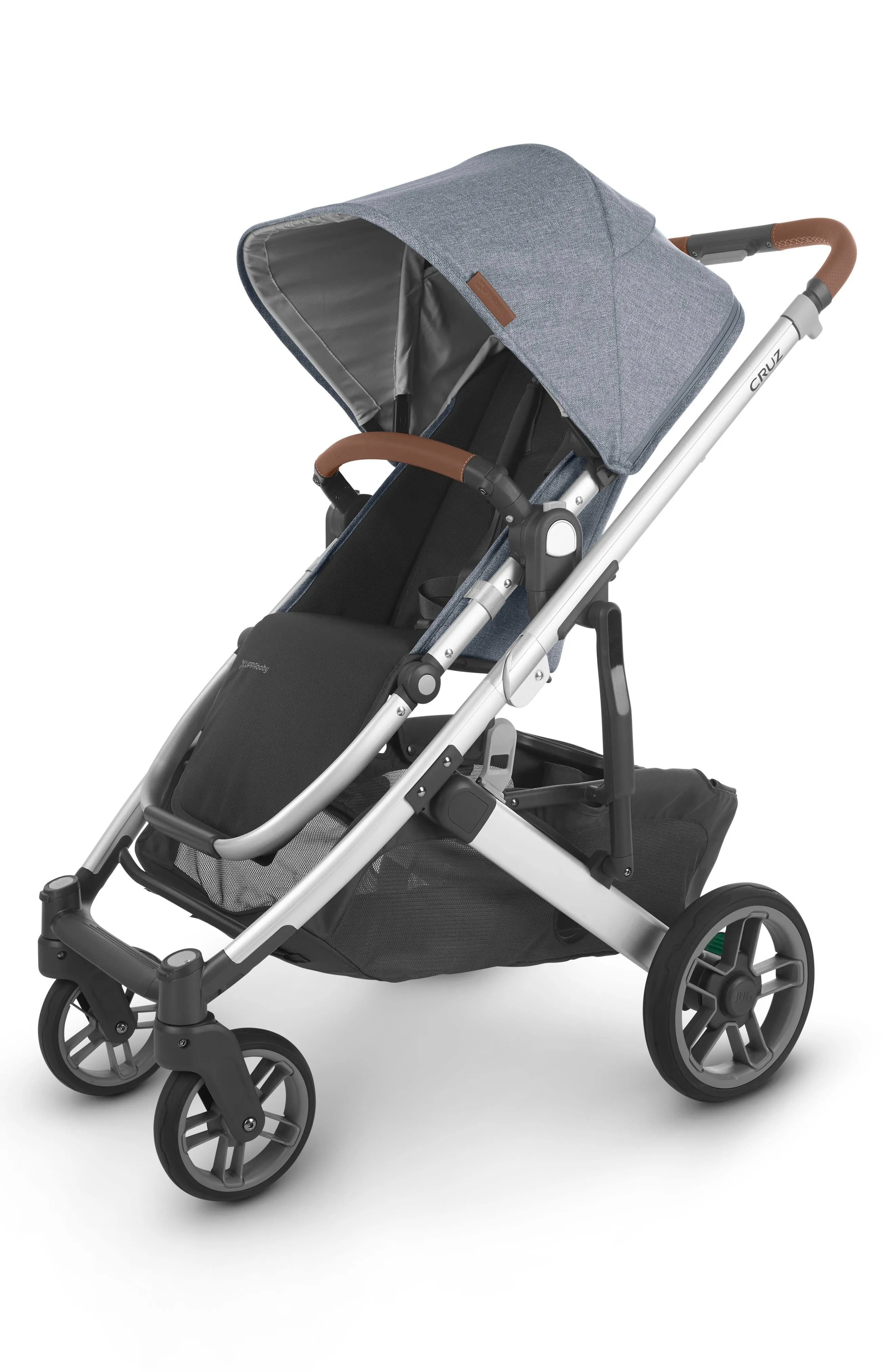 Cruz V2 Stroller - Gregory (Blue mélange/Silver/Saddle Leather)