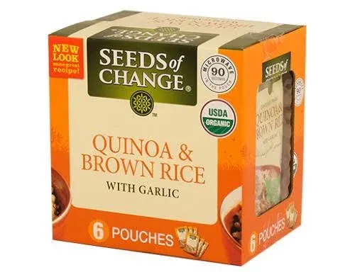 Seeds of Change Certified Organic Quinoa &amp; Brown Rice with Garlic (8.5 Oz, 6 Pk)