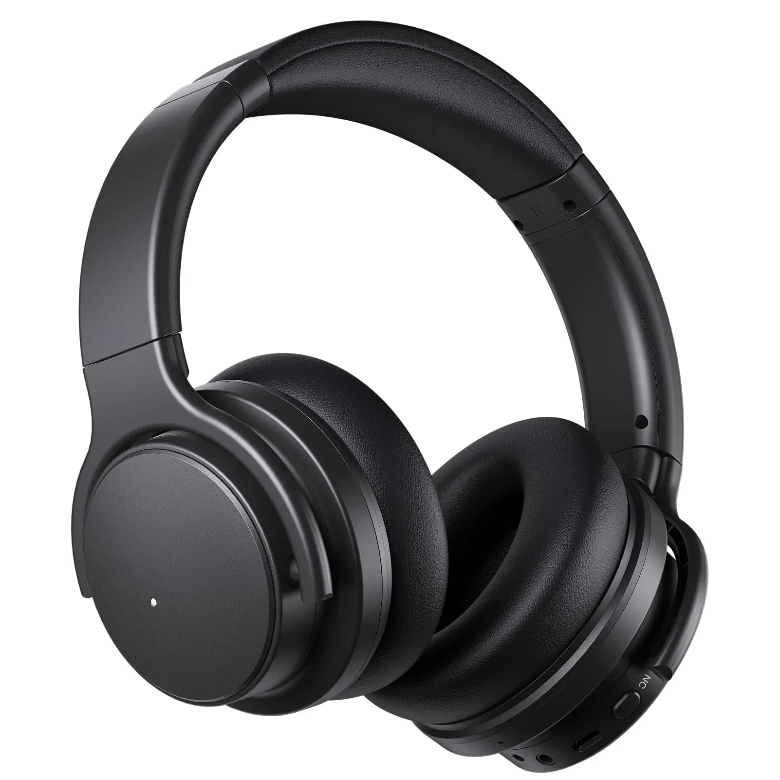 E7 Active Noise Cancelling Wireless Headphones with Microphone - Black