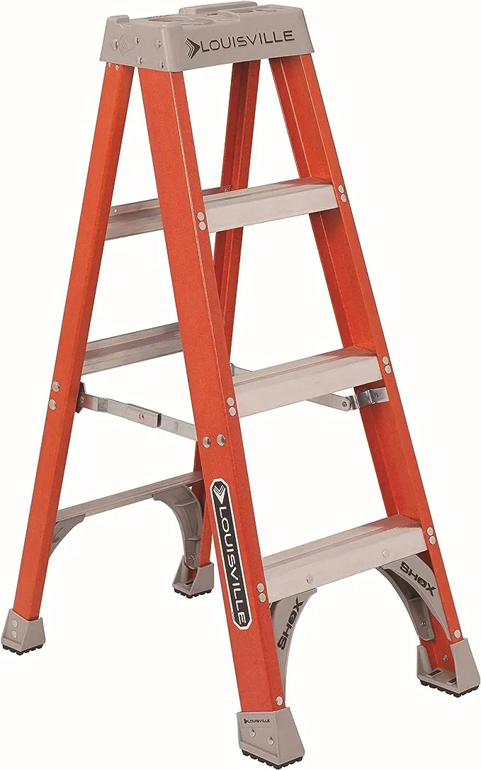 FS1500 Series Fiberglass Step Ladder, 4 ft x 18-7/8 in, 300 lb Capacity