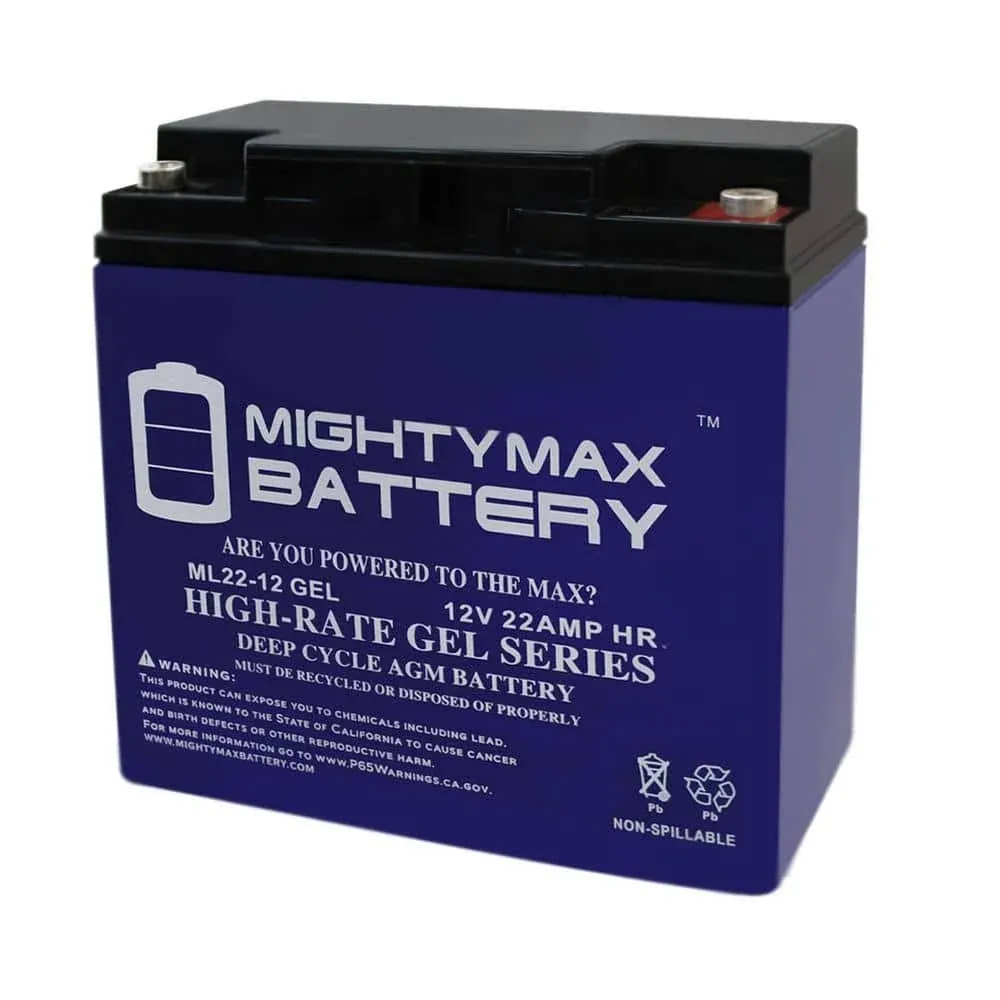 Mighty Max Battery ML22-12GEL 12 Volt 22 Ah