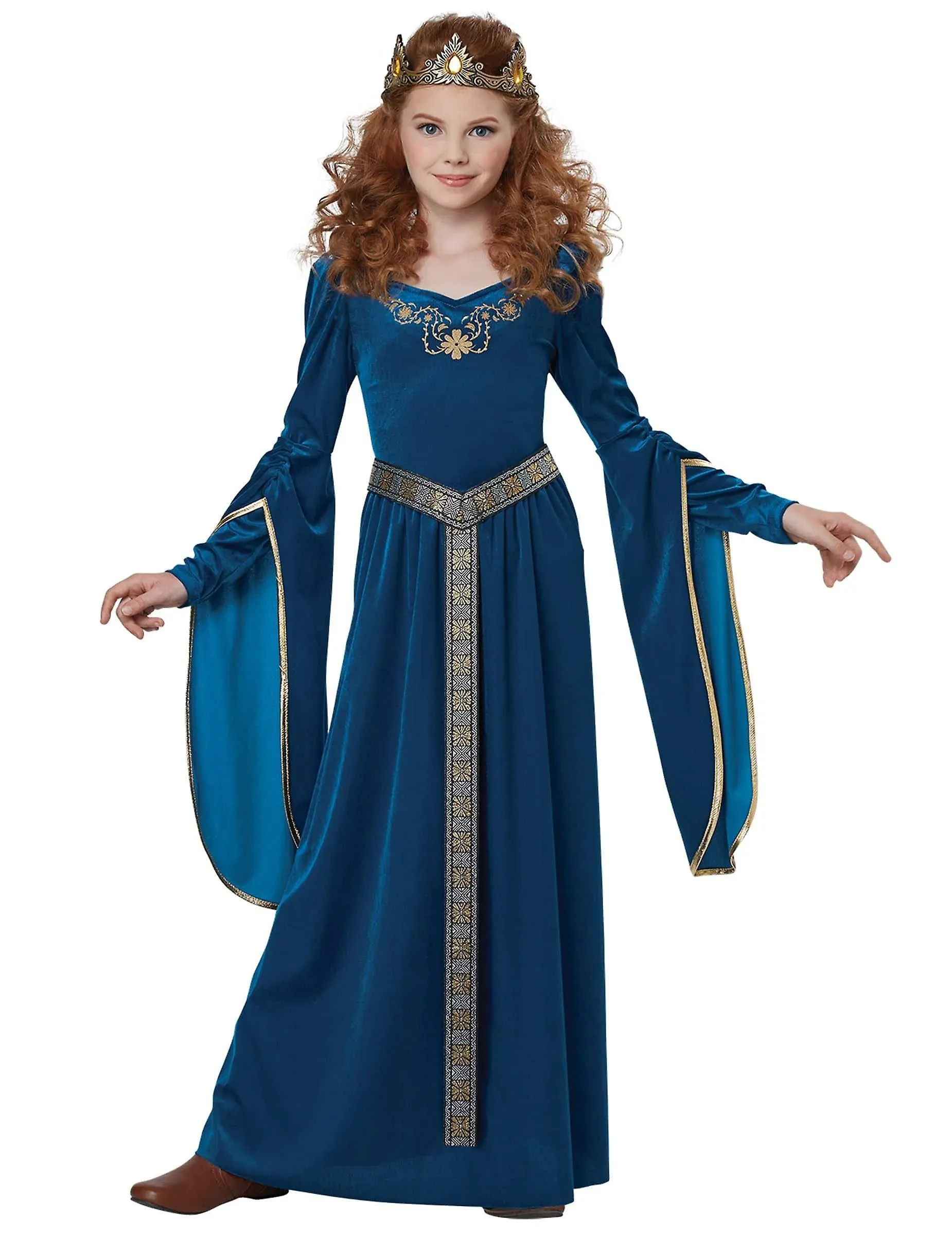 Tiaobug Girls Medieval Retro Long Dress