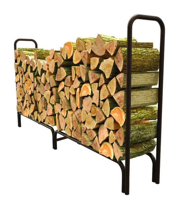 Panacea 15204 Deluxe Outdoor Log Rack, Black, 8-Feet