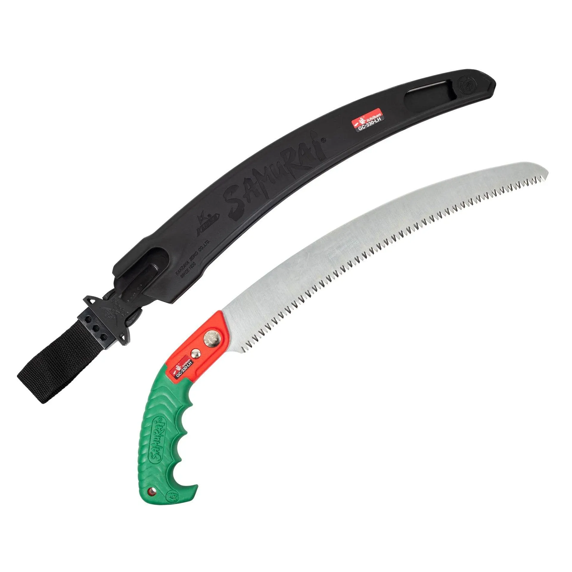 Samurai Ichiban 13&#034; Curved Pruning Saw with Scabbard (GC-330-LH)