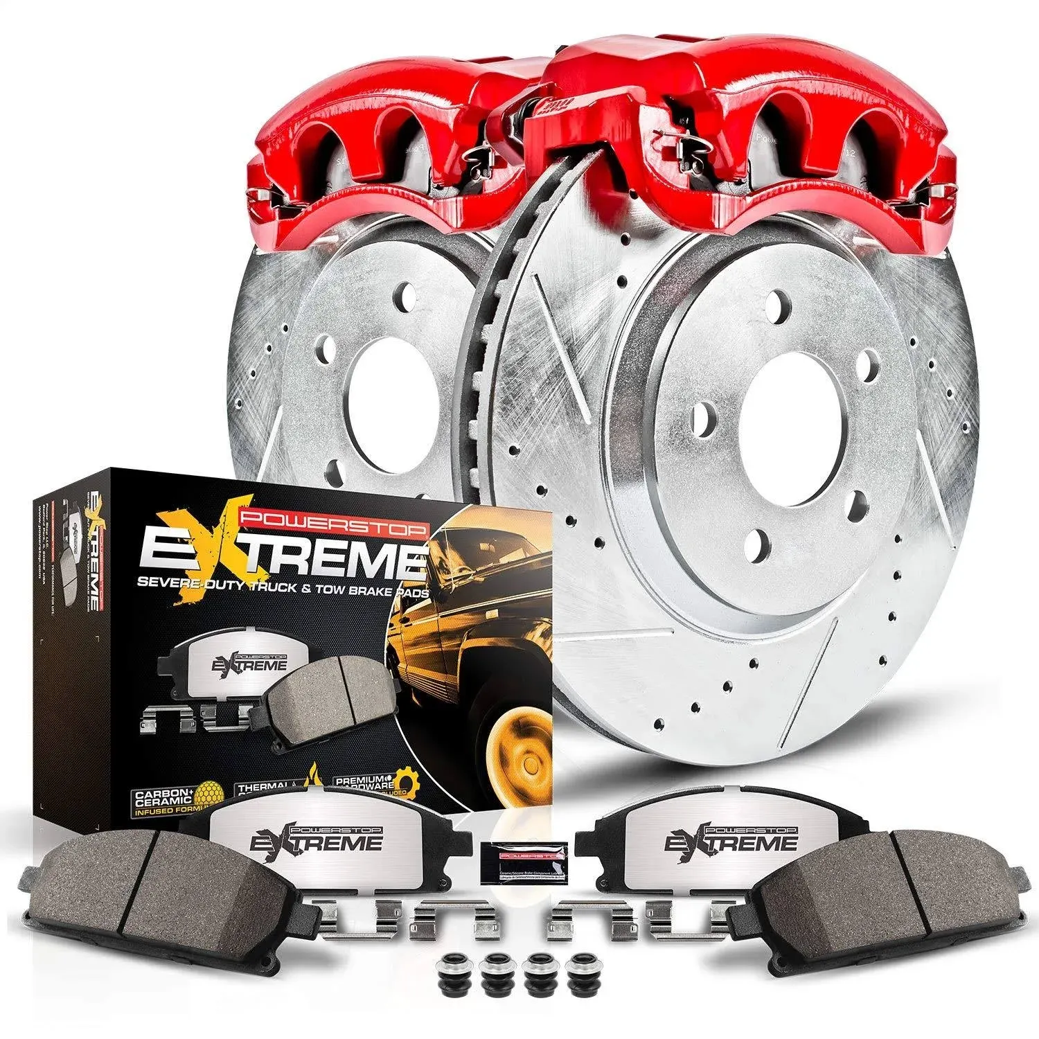 Power Stop KC2172-36 - Rear Z36 Truck & Tow Brake Kit with Calipers