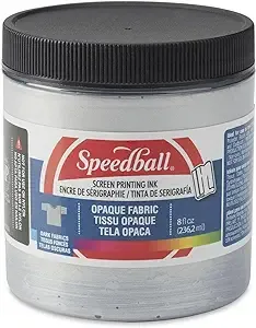 Speedball 8 oz Opaque Fabric Screen Printing Ink - Silver