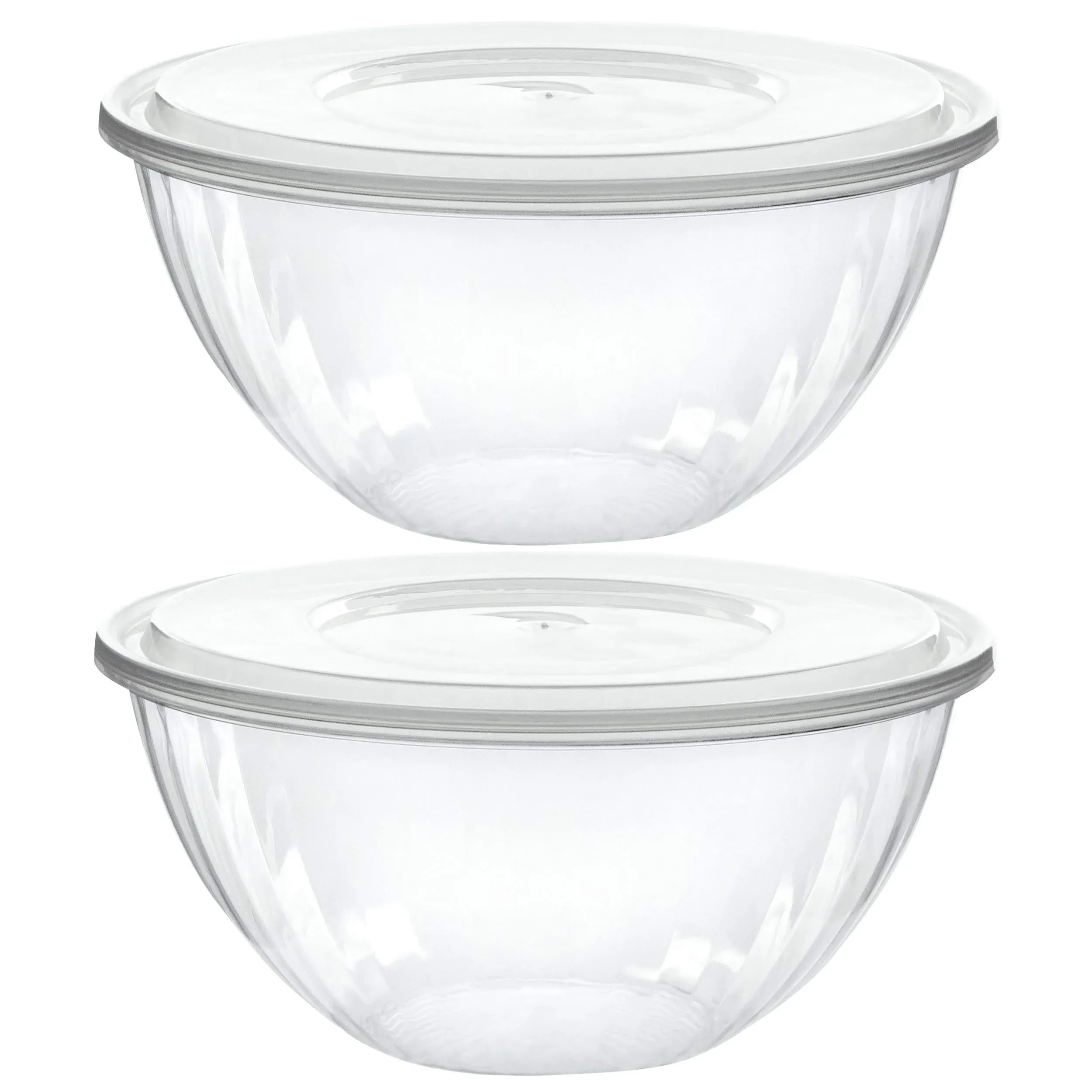 Plasticpro Disposable 150 Ounce Round Crystal Clear Plastic Serving Bowls