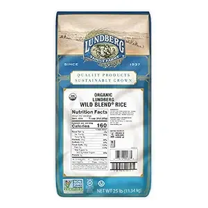 Lundberg Farms Organic Wild Blend Rice , 25 Pound