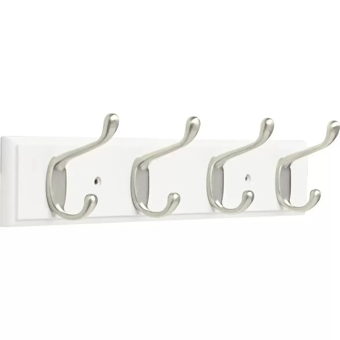 Franklin Brass FBKEYT7-WSE-R Key Rail with 7 Hooks, White/ Satin Nickel