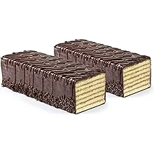 Seven Layer Cake | Christmas Petit Fours | Dobosh Torte | Holiday Food Gifts Christmas, New Years, Thanksgiving | Kosher | Nut Free | [2 Pack] Stern’s Bakery