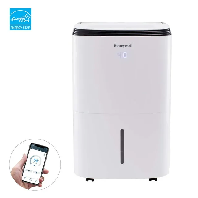 Honeywell 30 pt 3000 sq ft Dehumidifier in White - Smart Technology Capable, Energy Efficient