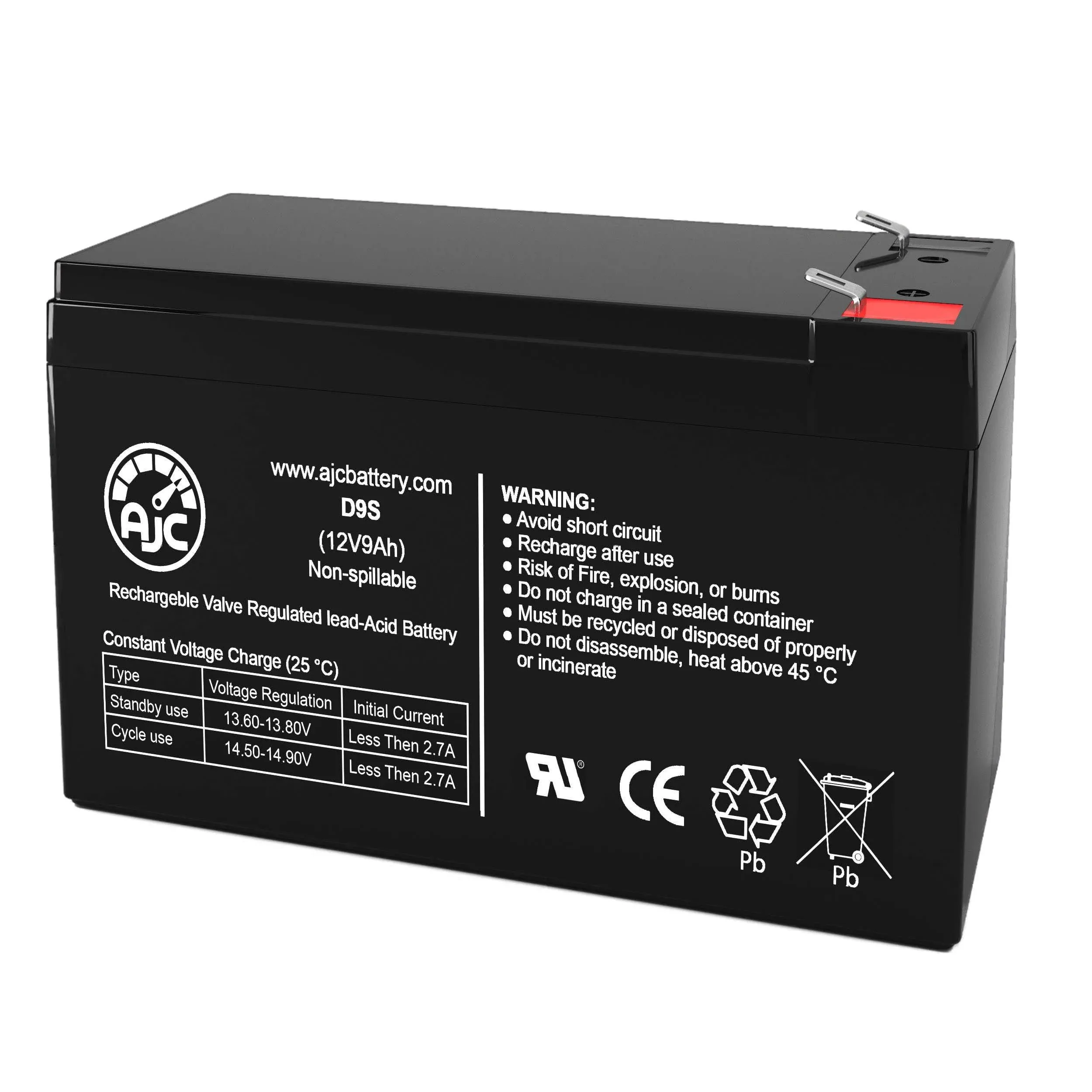 APC Back-UPS ES 8 Outlet 550VA (BE550G) 12V 9Ah UPS Replacement Battery