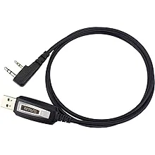 Retevis 2 Pin 2 Way Radio USB Programming Cable Compatible with Retevis RT22 RT21 RT68 RT22S RT19 RT86 RT15 H-777 NR10 RT85 RB89 RB29 Baofeng UV-5R BF-888S Arcshell AR-5 TYT Walkie Talkie(1 Pack)