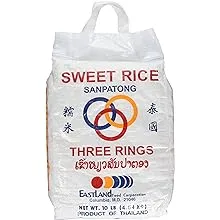 Three Rings Thai Sticky Rice (Sweet Rice), 160 Ounce