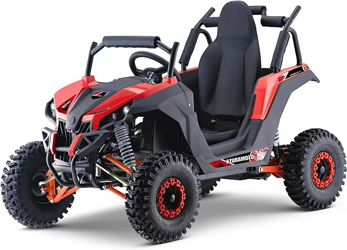 MotoTec Raider Kids UTV 48v 1200w Full Suspension Red, Large