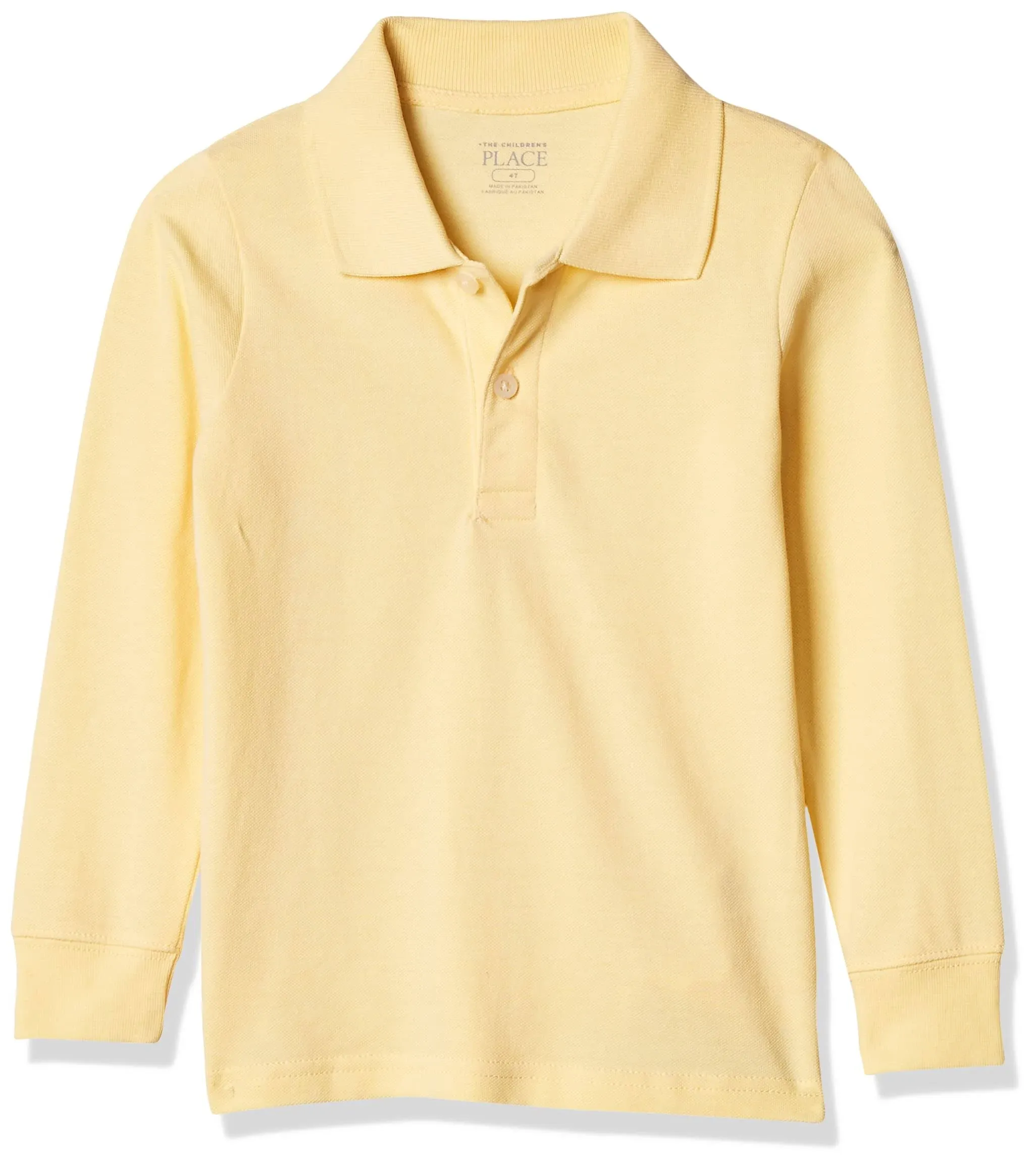 The Children's Place Boys' Long Sleeve Pique Polo