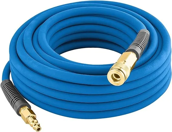 Estwing E3850PVCR 3/8" x 50' PVC/Rubber Hybrid Air Hose with 1/4" Brass Fittings