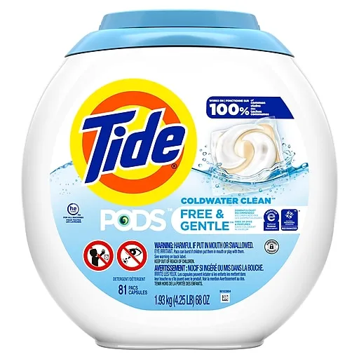 Tide PODS Free and Gentle Laundry Detergent Soap Pacs 112 ct HE Compatible and Coldwater Clean