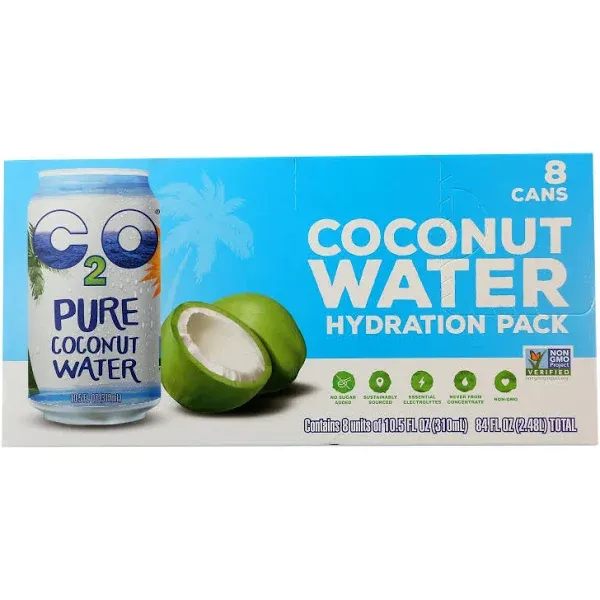 C2o Coconut Water, Hydration Pack, The Original, 8 Pack, 10.5 fl oz units