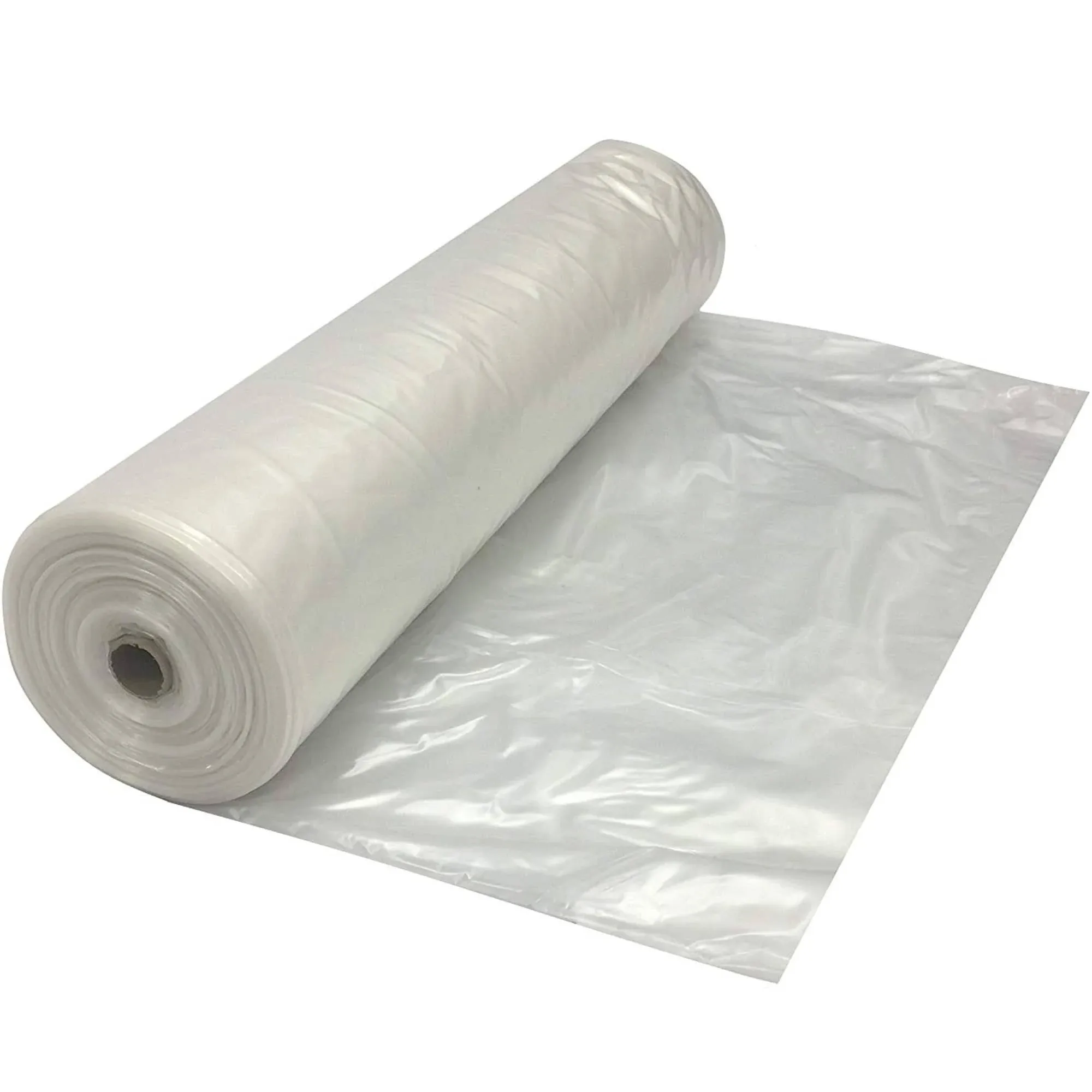 Farm Plastic Supply - Clear Plastic Sheeting - 6 mil - (10' x 100') - Thick Plastic Sheeting, Heavy Duty Polyethylene Film, Drop Cloth Vapor Barrier Covering for Crawl Space