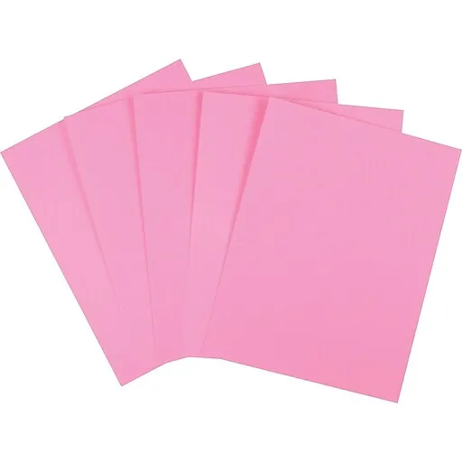 Staples Brights 24 lb. Colored Paper, Pink, 500/Ream