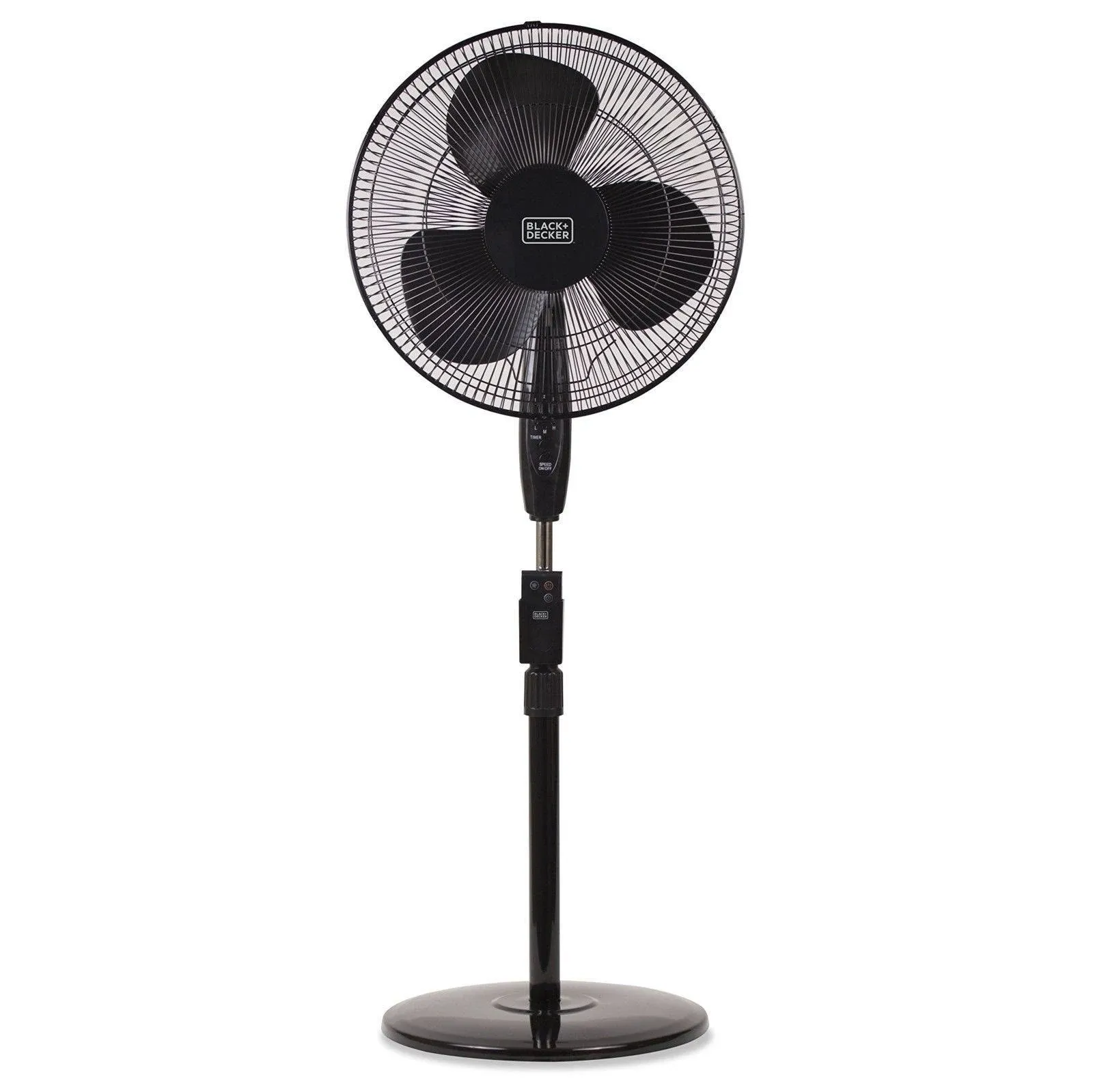 16" Stand Fan with Remote (Black)