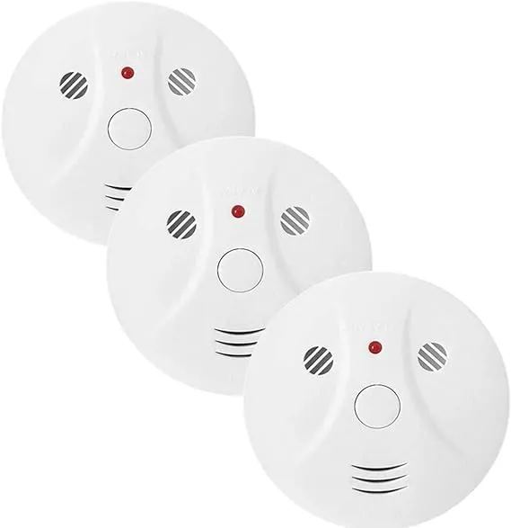 3 Pack Combination Smoke and Carbon Monoxide Detector Battery Operated, Travel Portable Photoelectric Fire&Co Alarm for Home, Kitchen