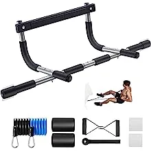 Ally Peaks Pull Up Bar for Doorway | Thickened Steel Max Limit 440 lbs Upper Body Fitness Workout Bar| Multi-Grip Strength for Doorway | Indoor Chin-Up Bar Fitness Trainer for Home Gym Portable