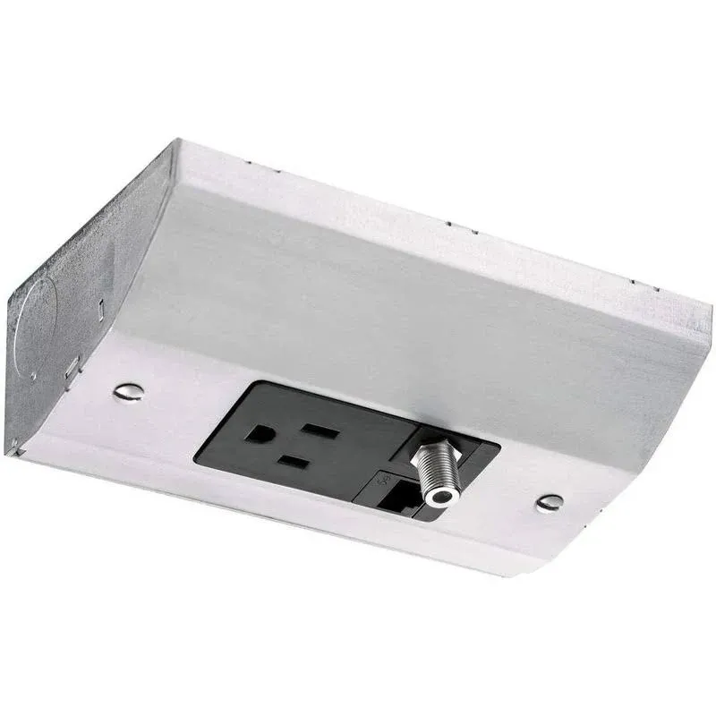 Hubbell Tradeselect Metal Under Cabinet/Counter Power Distribution GFCI Fit Box ...