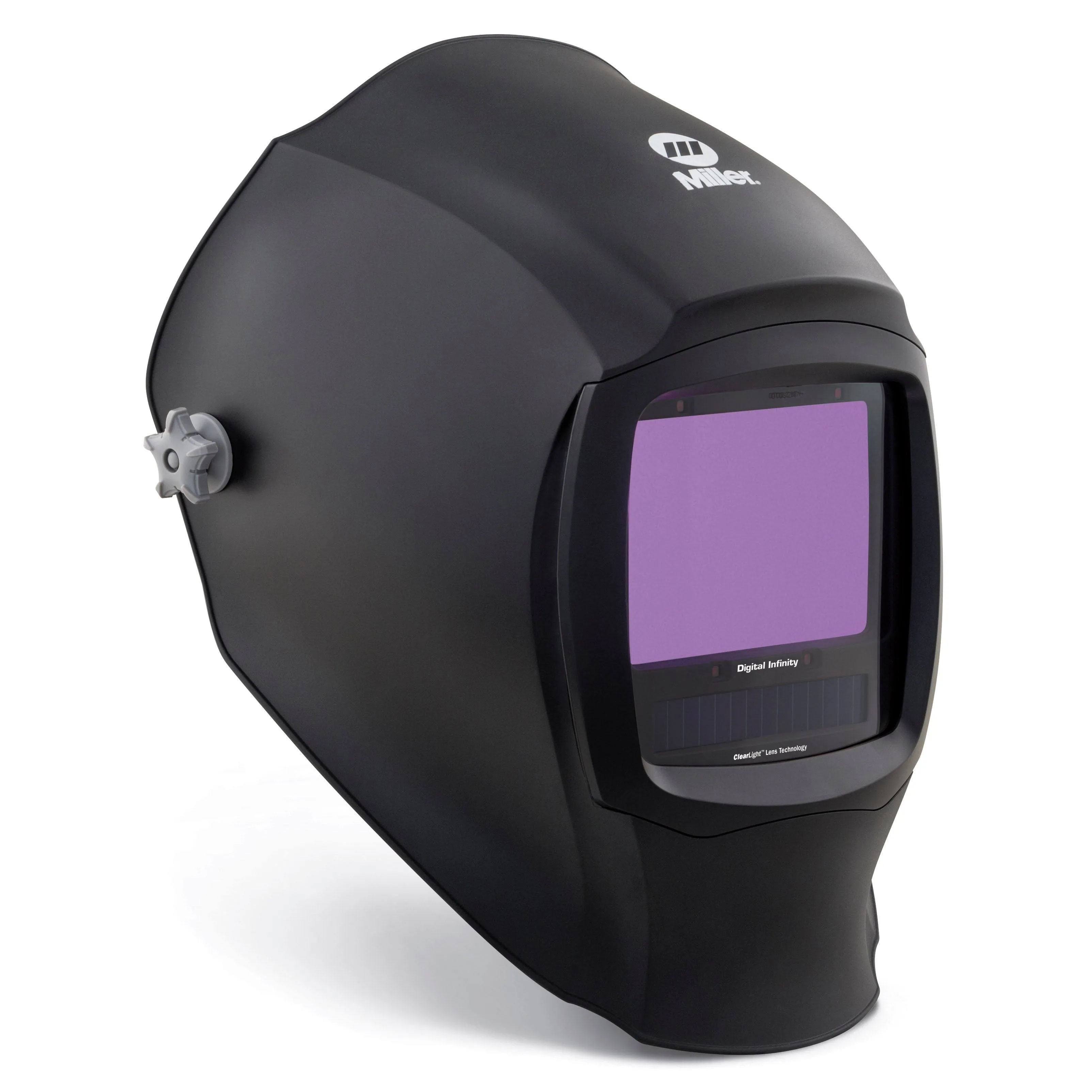 Miller 289714 Digital Infinity Welding Helmet (Black) - Auto-Darkening Welding Helmet with Clearlight 2.0 Technology - Welding Hood Protects Eyes, Neck, & Face - Welding Mask with 13.4 sq. in. View