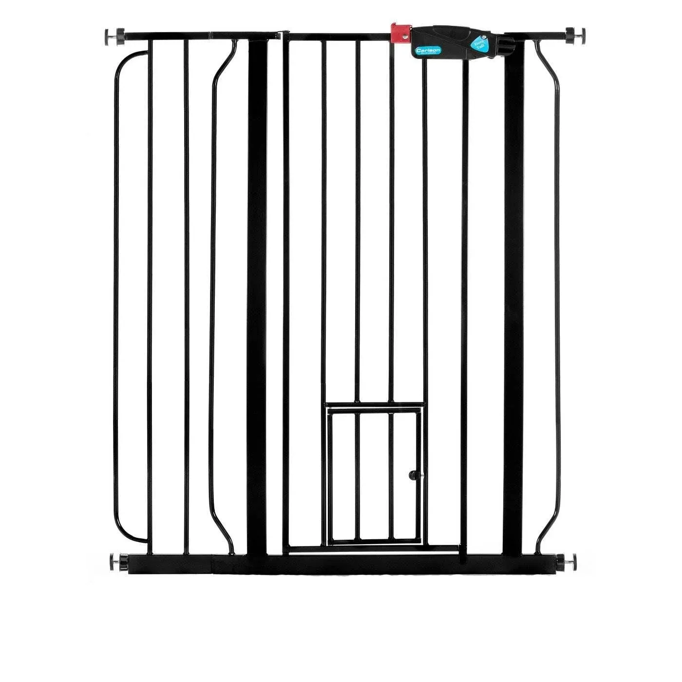 Carlson Extra Wide Walk-Through Pet Gate with Small Pet Door, White